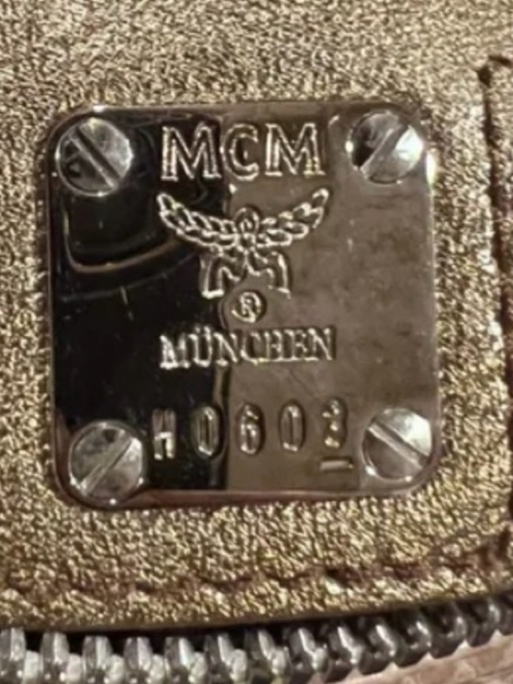 MCM Visetos Leather-Trimmed Boston Bag - Picture 7 of 9